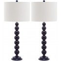 Safavieh Jenna 31.5-inch H Stacked Ball Lamp - Navy/Off-White (LIT4090B-SET2)