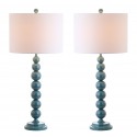 Safavieh Jenna 31.5-inch H Stacked Ball Lamp Set of 2 - Marine Blue/Off-White (LIT4090C-SET2)