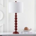 Safavieh Jenna 31.5-inch H Stacked Ball Lamp Set of 2 - Red/Off-White (LIT4090E-SET2)