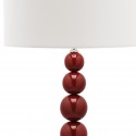 Safavieh Jenna 31.5-inch H Stacked Ball Lamp Set of 2 - Red/Off-White (LIT4090E-SET2)