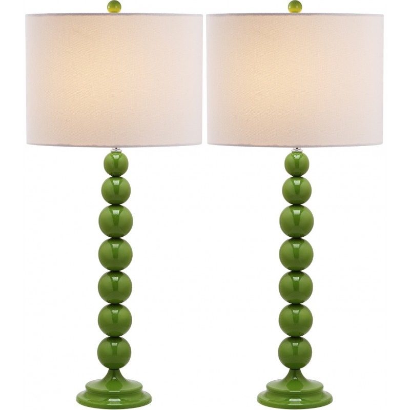 Safavieh Jenna 31.5-inch H Stacked Ball Lamp Set of 2 - Green/Off-White (LIT4090G-SET2) Safavieh Jenna 31.5-inch H Stacked Ball Lamp Set of 2 - Green/Off-White (LIT4090G-SET2)