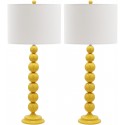 Safavieh Jenna 31.5-inch H Stacked Ball Lamp Set of 2 - Yellow/Off-White (LIT4090H-SET2)