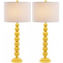 Safavieh Jenna 31.5-inch H Stacked Ball Lamp Set of 2 - Yellow/Off-White (LIT4090H-SET2)