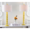 Safavieh Jenna 31.5-inch H Stacked Ball Lamp Set of 2 - Yellow/Off-White (LIT4090H-SET2)