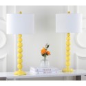 Safavieh Jenna 31.5-inch H Stacked Ball Lamp Set of 2 - Yellow/Off-White (LIT4090H-SET2)
