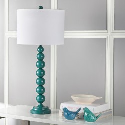 Safavieh Jenna 31.5-inch H Stacked Ball Lamp Set of 2 - Dark Green/Off-White (LIT4090K-SET2)
