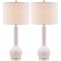 Safavieh Mae 30.5-inch H Long Neck Ceramic Table Lamp - Set of 2 - White (LIT4091A-SET2)