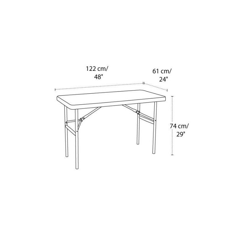 Lifetime 24-Pack 4 ft. Light Commercial Table - White (2940)