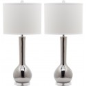 Safavieh Mae 30.5-inch H Long Neck Ceramic Table Lamp - Set of 2 - Silver (LIT4091M-SET2)