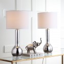 Safavieh Mae 30.5-inch H Long Neck Ceramic Table Lamp - Set of 2 - Silver (LIT4091M-SET2)