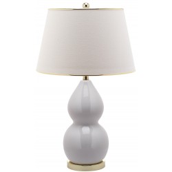 Safavieh Jill 26.5-inch H Double- Gourd Ceramic Lamp - Set of 2 - White/Off-white (LIT4093A-SET2)