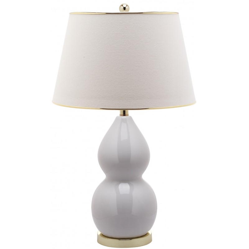 Safavieh Jill 26.5-inch H Double- Gourd Ceramic Lamp - Set of 2 - White/Off-white (LIT4093A-SET2)