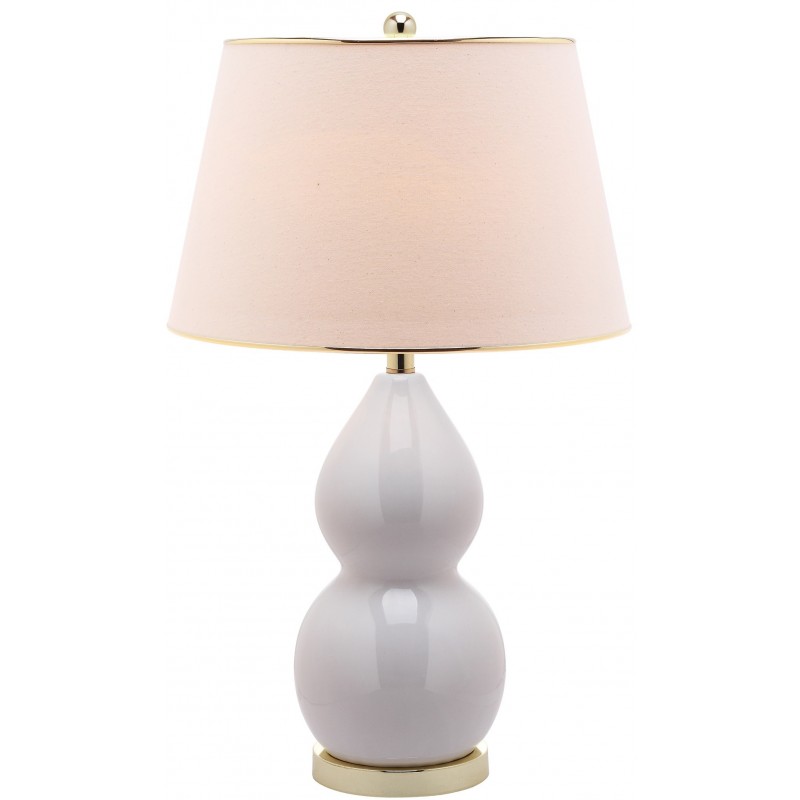 Safavieh Jill 26.5-inch H Double- Gourd Ceramic Lamp - Set of 2 - White/Off-white (LIT4093A-SET2)