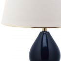 Safavieh Jill 26.5-inch H Double- Gourd Ceramic Lamp - Set of 2 - Navy/Off-white (LIT4093B-SET2)