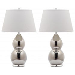 Safavieh Jill 26.5-inch H Double- Gourd Ceramic Lamp - Set of 2 (LIT4093M-SET2)