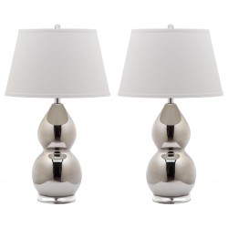 Safavieh Jill 26.5-inch H Double- Gourd Ceramic Lamp - Set of 2 (LIT4093M-SET2)