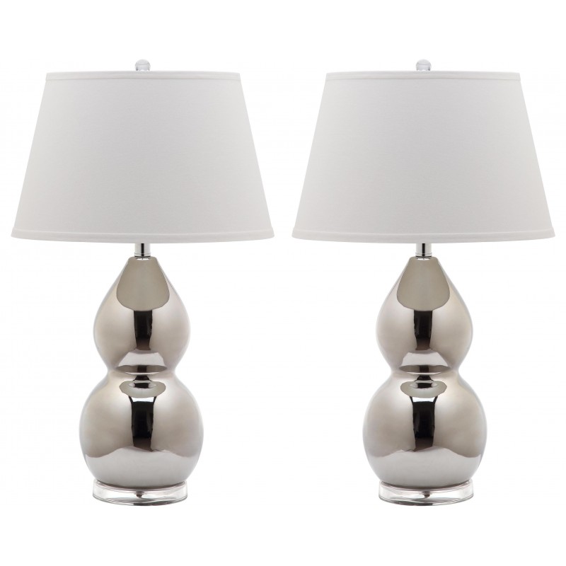 Safavieh Jill 26.5-inch H Double- Gourd Ceramic Lamp - Set of 2 (LIT4093M-SET2)