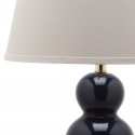 Safavieh Pamela 28-inch H Triple Gourd Ceramic Lamp - Set of 2 - Navy (LIT4095B-SET2)