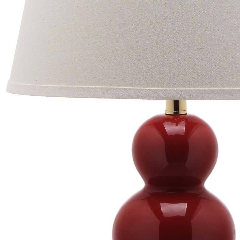 Safavieh Pamela 28-inch H Triple Gourd Ceramic Lamp - Set of 2 - Red (LIT4095E-SET2)