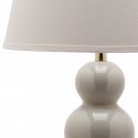 Safavieh Pamela 28-inch H Triple Gourd Ceramic Lamp - Set of 2 - Light Grey (LIT4095F-SET2)