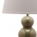 Safavieh Pamela 28-inch H Triple Gourd Ceramic Lamp - Set of 2 - Taupe (LIT4095L-SET2)
