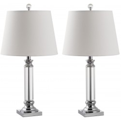 Safavieh Zara 24-inch H Crystal Table Lamp - Set Of 2 - Clear/Off-White (LIT4098A-SET2)