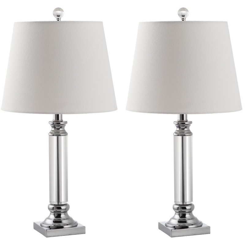 Safavieh Zara 24-inch H Crystal Table Lamp - Set Of 2 - Clear/Off-White (LIT4098A-SET2)