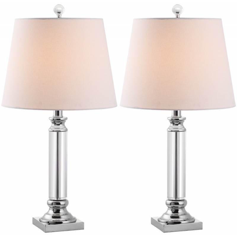 Safavieh Zara 24-inch H Crystal Table Lamp - Set Of 2 - Clear/Off-White (LIT4098A-SET2)