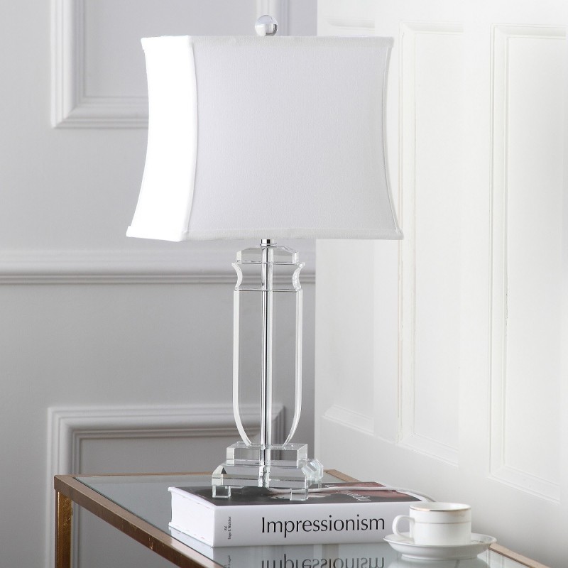 Safavieh Olympia 24-inch H Crystal Table Lamp Set of 2 - Clear/Off-White (LIT4099A-SET2)