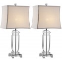 Safavieh Olympia 24-inch H Crystal Table Lamp Set of 2 - Clear/Off-White (LIT4099A-SET2)