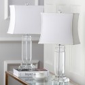 Safavieh Olympia 24-inch H Crystal Table Lamp Set of 2 - Clear/Off-White (LIT4099A-SET2)