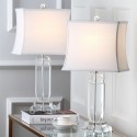 Safavieh Olympia 24-inch H Crystal Table Lamp Set of 2 - Clear/Off-White (LIT4099A-SET2)