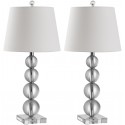 Safavieh Millie 26.5-inch H Crystal Ball Table Lamp - Set of 2 - Clear/Off-white (LIT4102A-SET2)