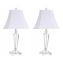 Safavieh Lilly 24.5-inch H Crystal Table Lamp Set of 2 - Clear/White (LIT4103B-SET2)