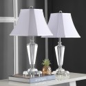 Safavieh Lilly 24.5-inch H Crystal Table Lamp Set of 2 - Clear/White (LIT4103B-SET2)