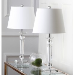 Safavieh Imogene 24-inch H Crystal Table Lamp Set of 2 - Clear/Off-White (LIT4104A-SET2)