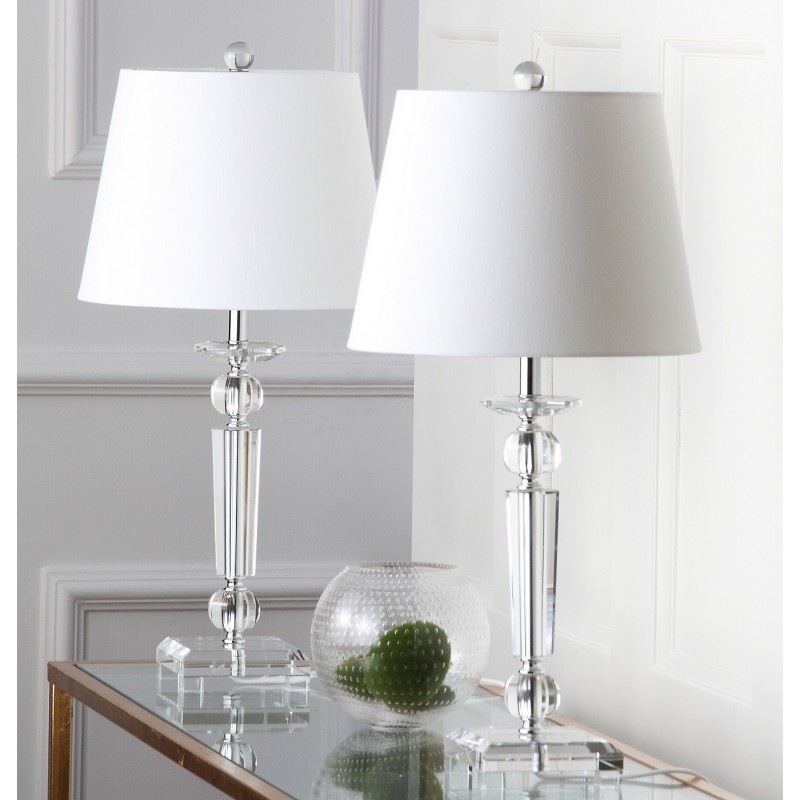 Safavieh Imogene 24-inch H Crystal Table Lamp Set of 2 - Clear/Off-White (LIT4104A-SET2)