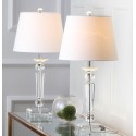 Safavieh Imogene 24-inch H Crystal Table Lamp Set of 2 - Clear/Off-White (LIT4104A-SET2)