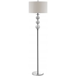 Safavieh Pippa 61-inch H Glass Globe Floor Lamp - Clear/Black (LIT4105A)