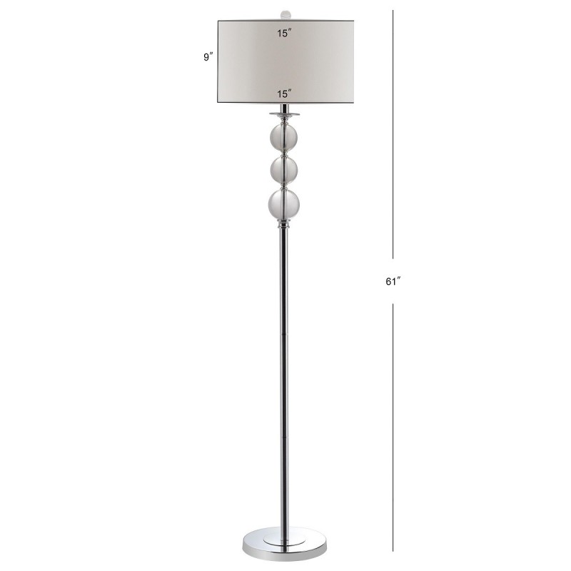 Safavieh Pippa 61-inch H Glass Globe Floor Lamp - Clear/Black (LIT4105A)