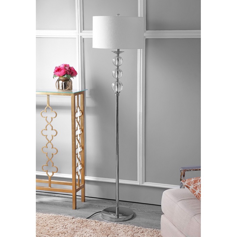 Safavieh Pippa 61-inch H Glass Globe Floor Lamp - Clear/Black (LIT4105A)
