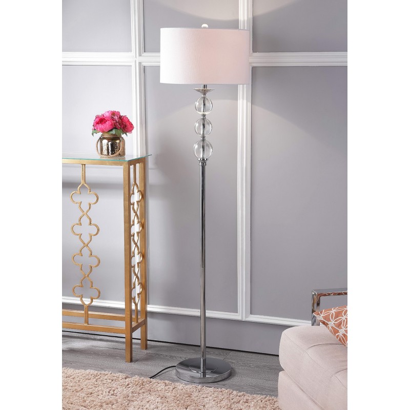 Safavieh Pippa 61-inch H Glass Globe Floor Lamp - Clear/Black (LIT4105A)