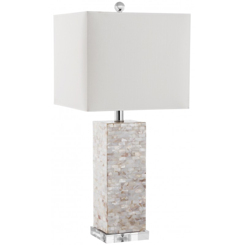 Safavieh Homer 26-inch H Shell Table Lamp Set of 2 -Cream/White (LIT4106A-SET2)