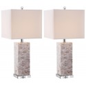 Safavieh Homer 26-inch H Shell Table Lamp Set of 2 -Cream/White (LIT4106A-SET2)