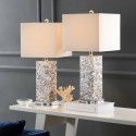 Safavieh Homer 26-inch H Shell Table Lamp Set of 2 -Cream/White (LIT4106A-SET2)