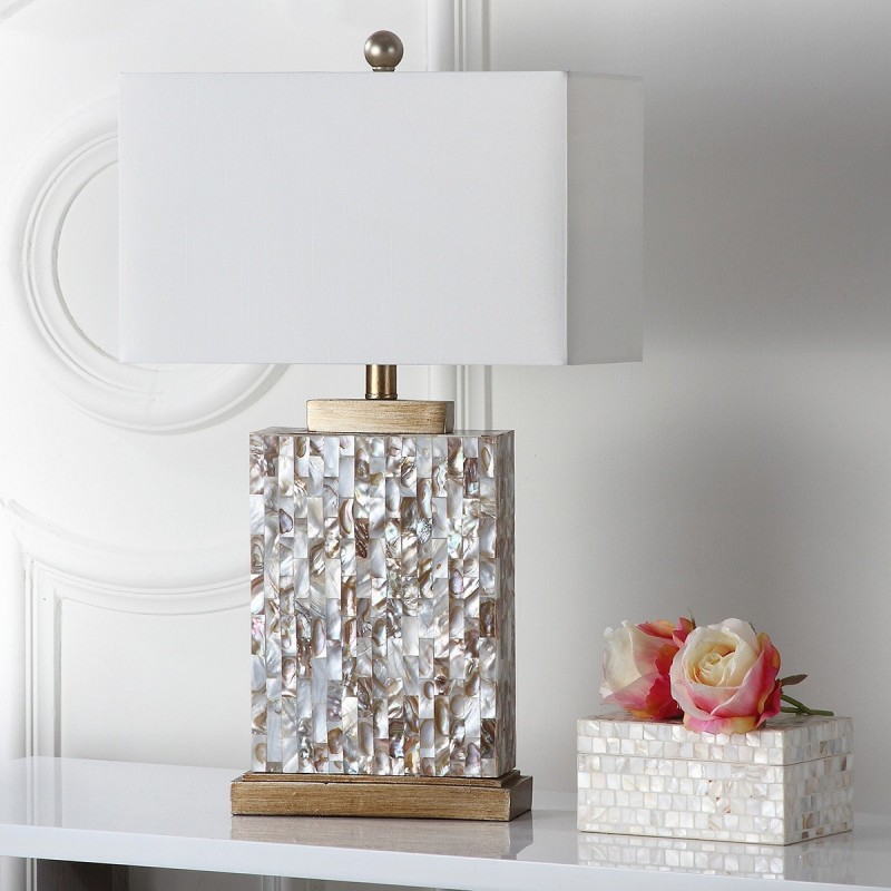 Safavieh Tory 24.5-inch H Shell Table Lamp - Set of 2 - Cream/White (LIT4107A-SET2)