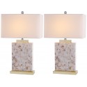 Safavieh Tory 24.5-inch H Shell Table Lamp - Set of 2 - Cream/White (LIT4107A-SET2)