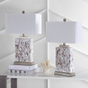 Safavieh Tory 24.5-inch H Shell Table Lamp - Set of 2 - Cream/White (LIT4107A-SET2)