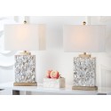 Safavieh Tory 24.5-inch H Shell Table Lamp - Set of 2 - Cream/White (LIT4107A-SET2)