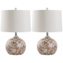 Safavieh Nikki 22.5-inch H Shell Table Lamp - Set of 2 -  Cream/White (LIT4109A-SET2)